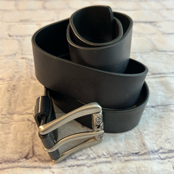 FADED GLORY ITALIAN BONDED LEATHER BLACK BELT EMBELLISHED HARDWARE SIZE 2X - Picture 2 of 12